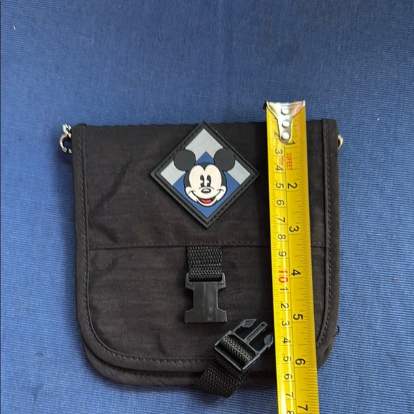 Disney Black Messenger Bag Durable Fabric Front Flap - Picture 5 of 6